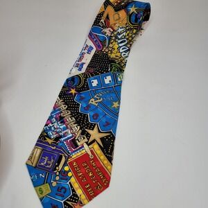 Vintage 90s Nicole Miller Tie 100% Silk Hand Sewn‎ 1992 Vegas